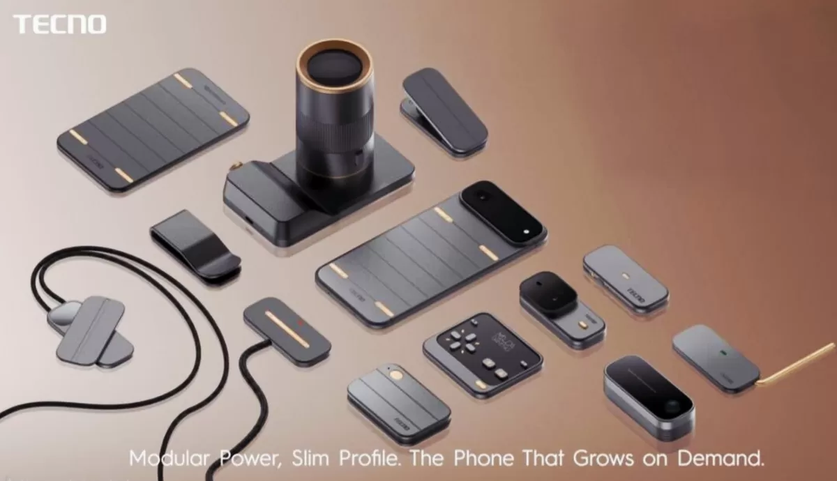 Bikin Melongo! HP Modular Tecno Bisa Pasang Kamera dan Power Bank Cuma Ditempel